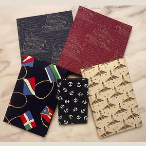 Nautical Fabric Journals - Assorted - Set of 5